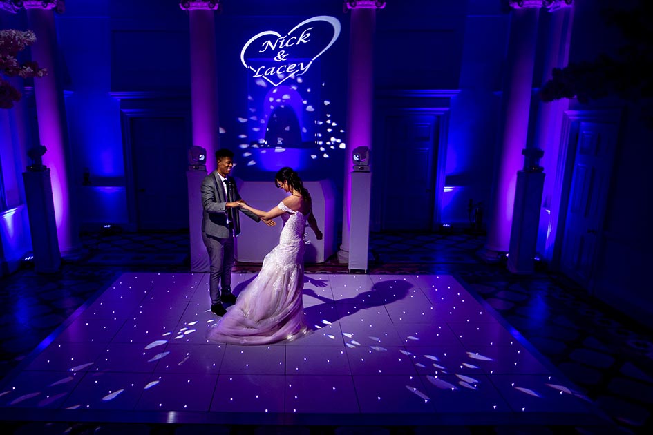 first dance with a twinkle dance floor