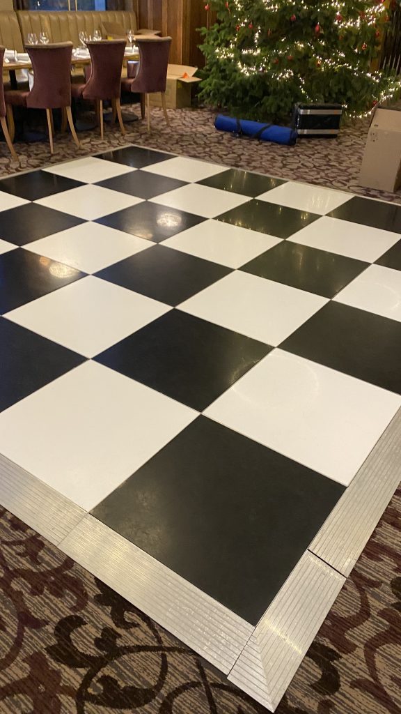 Simple chequer board dance floor