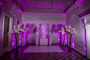 White starlit dance floor at Compton Verney
