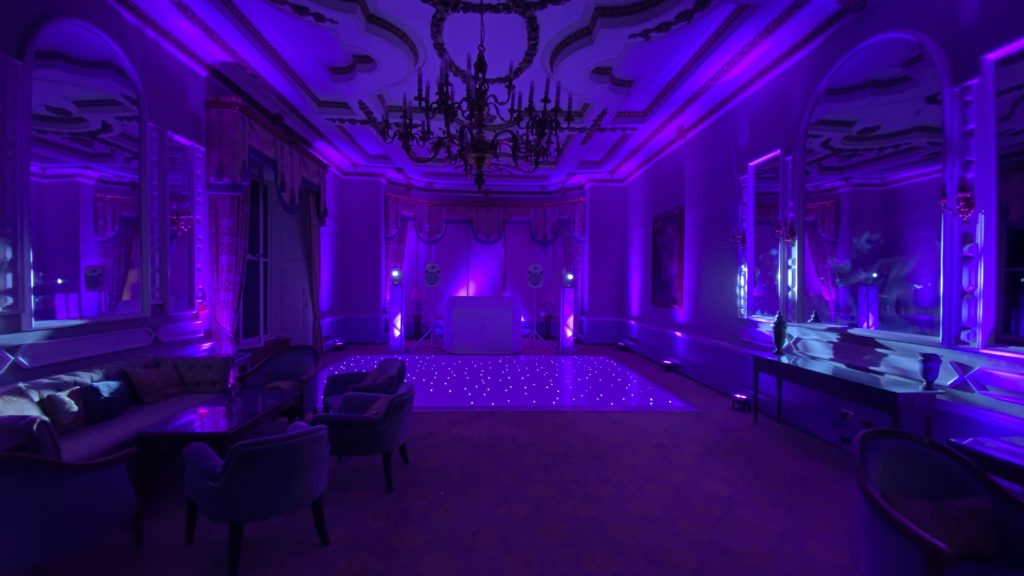 white led starlit dance floor