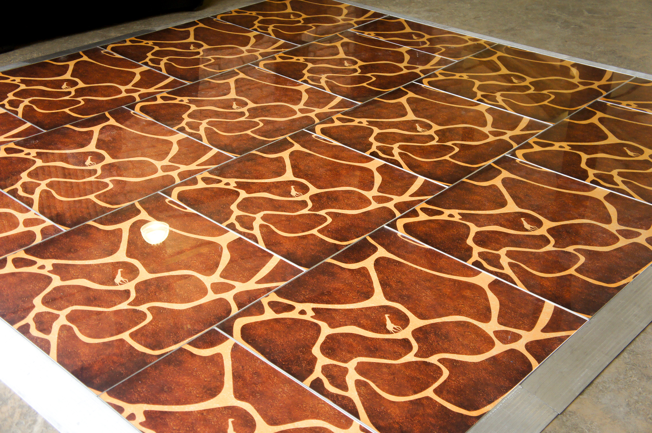 Giraffe print dance floor