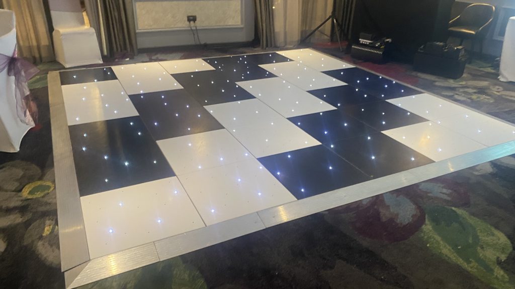 Zig Zag starlit dance floor in Warwickshire