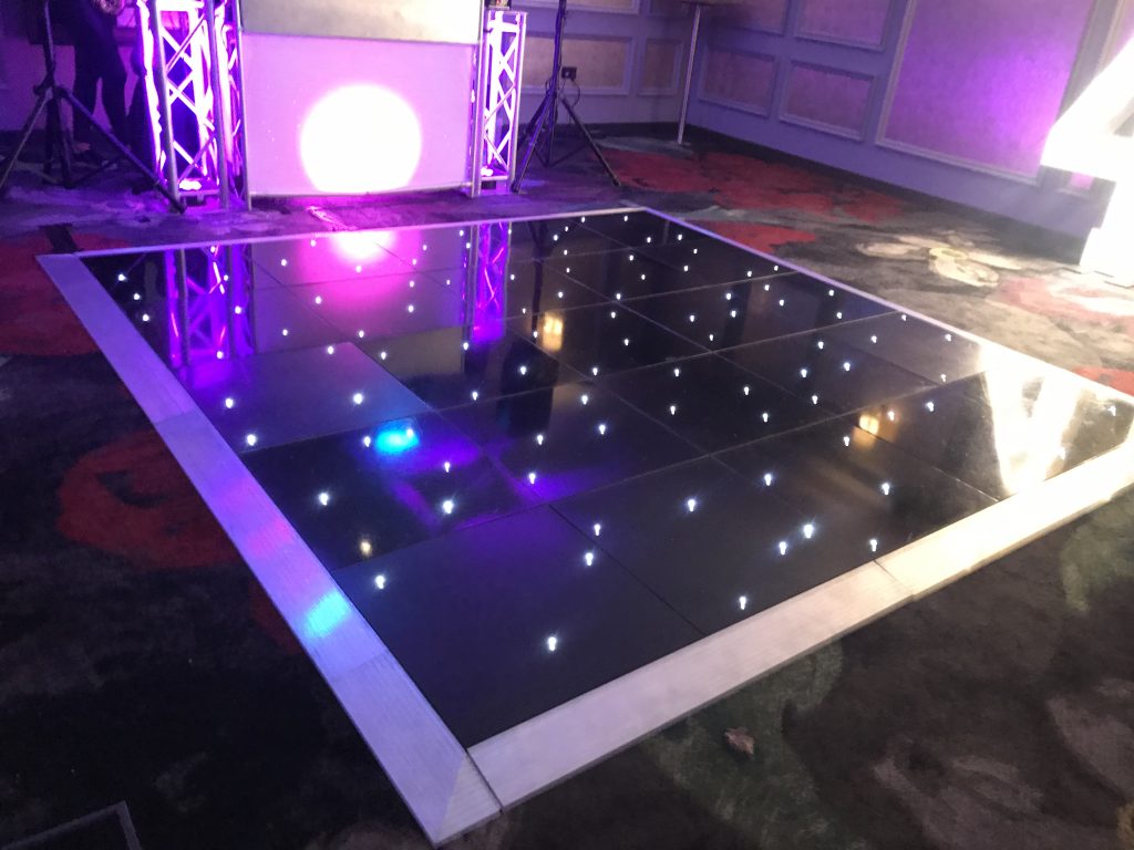 LED black dance floor at Hotel Du Vin in Stratford Upon Avon
