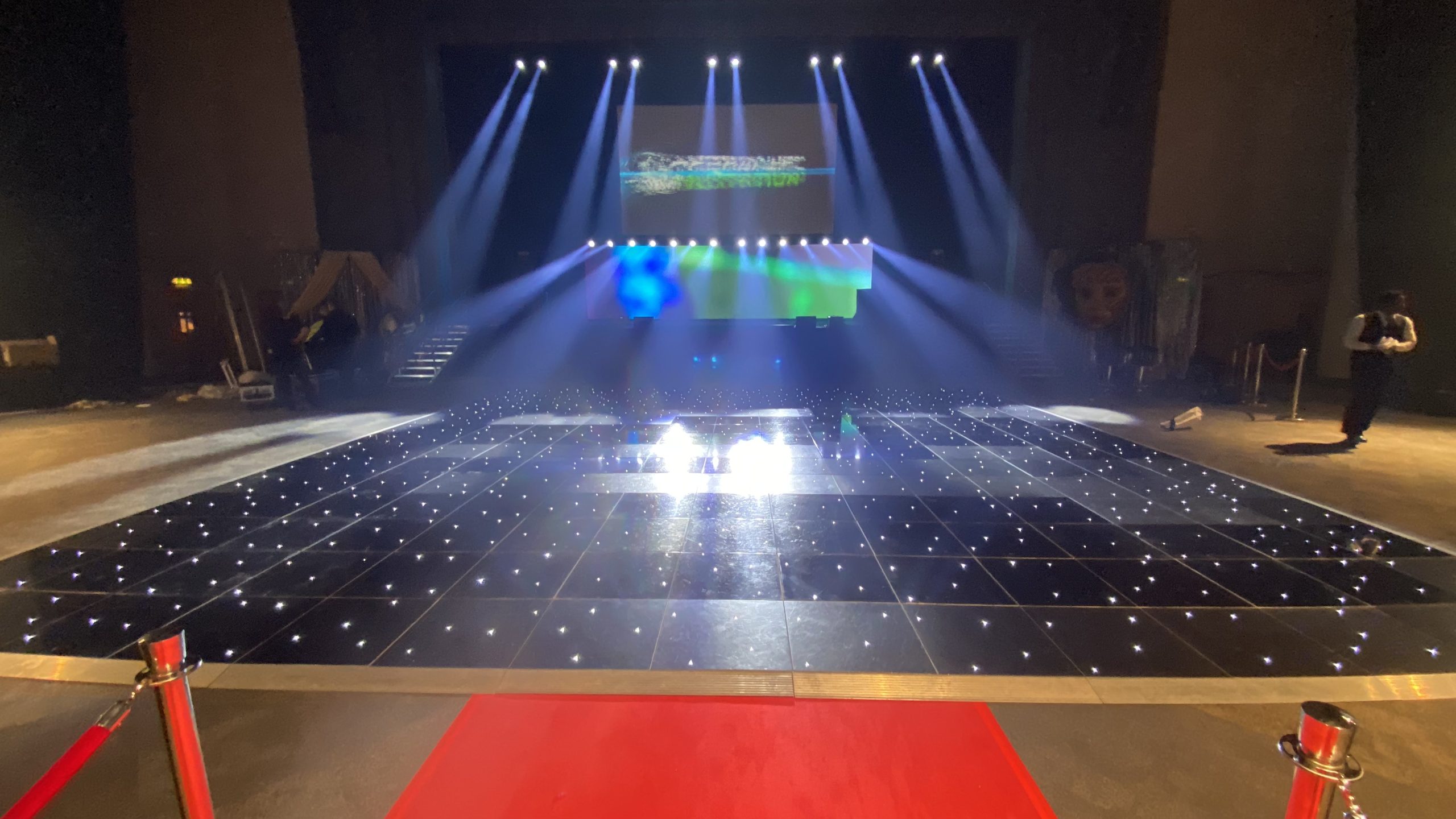 LED twinkle dance floor at the ICC Birmingham 30' x 30' square