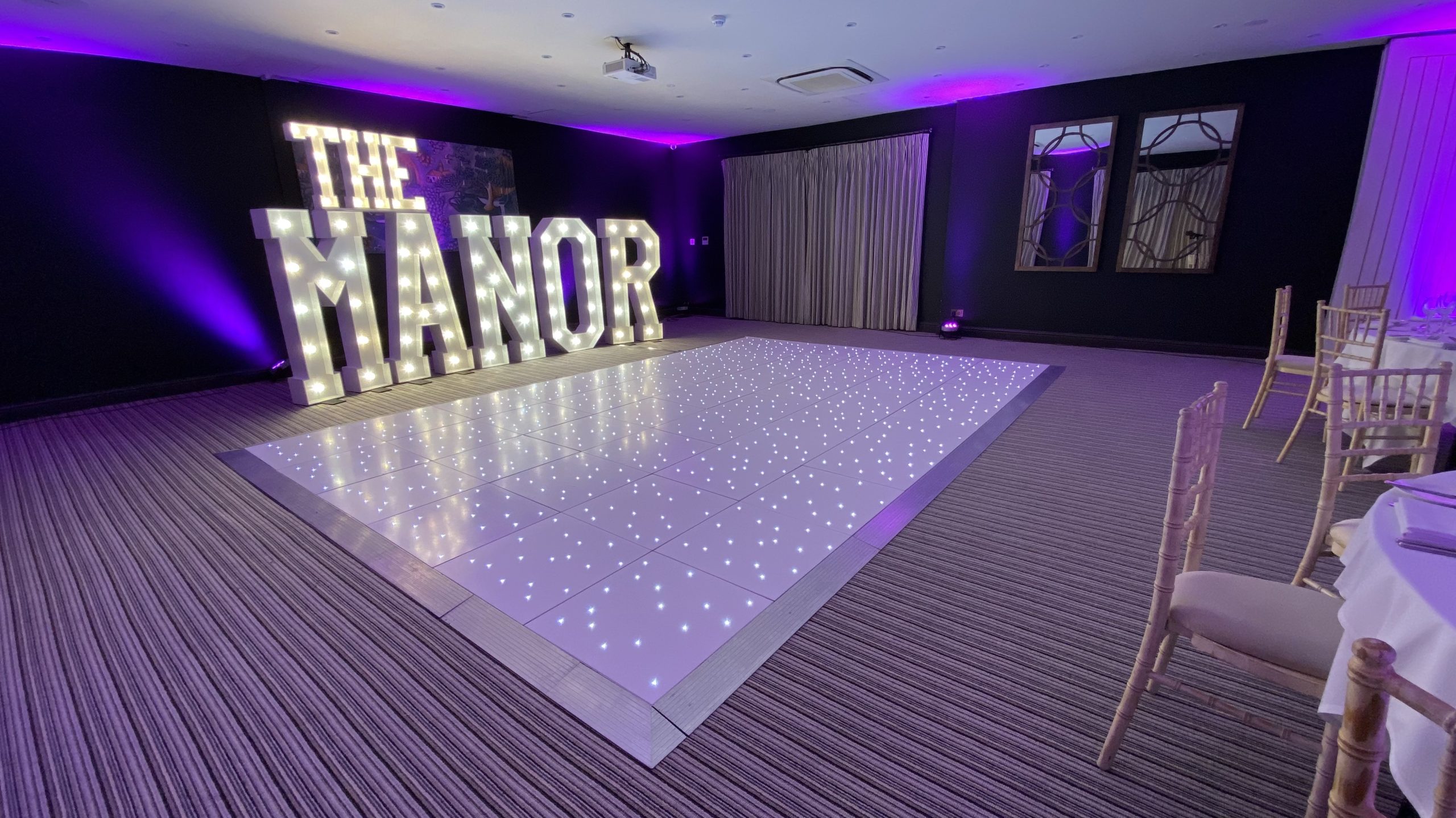 Twinkle white dance floor