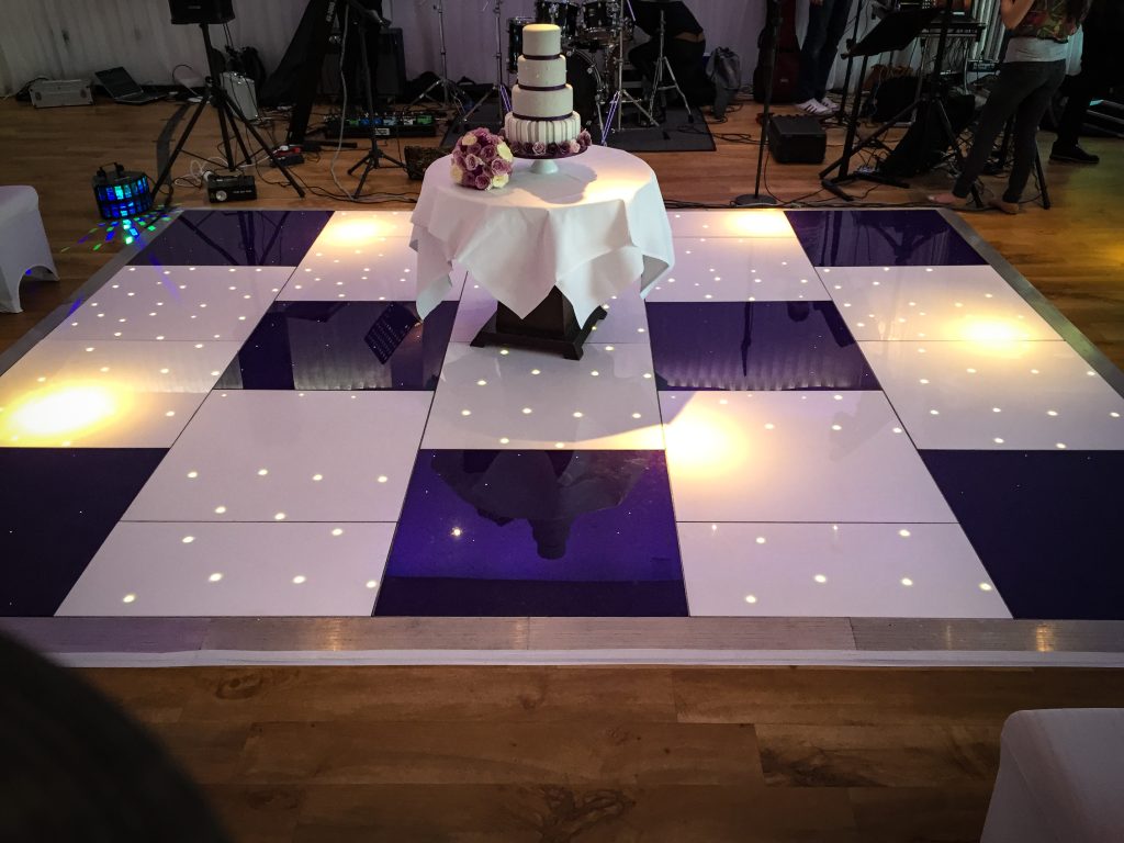 purple and white dance floor