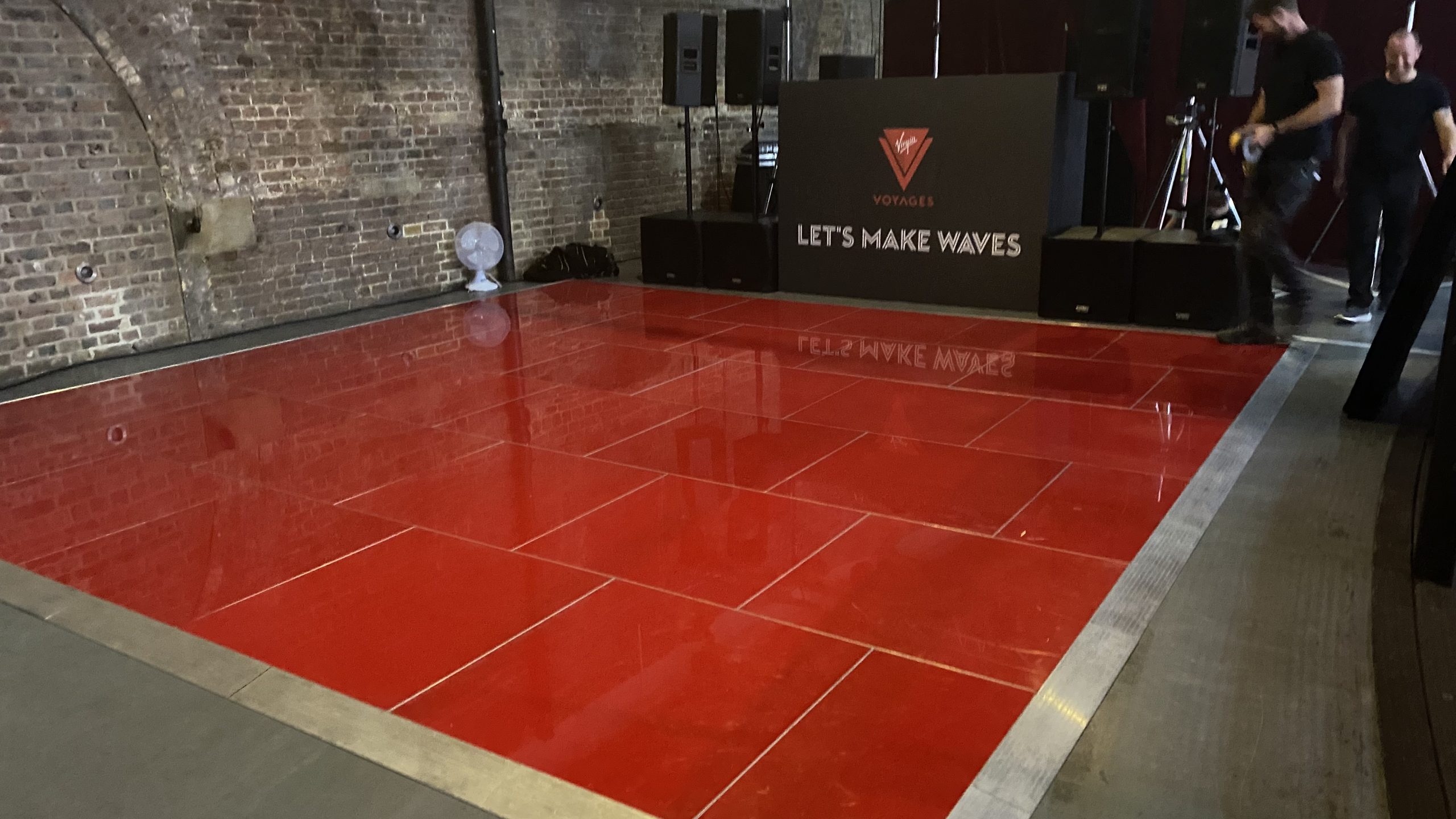 Red dance floor in London