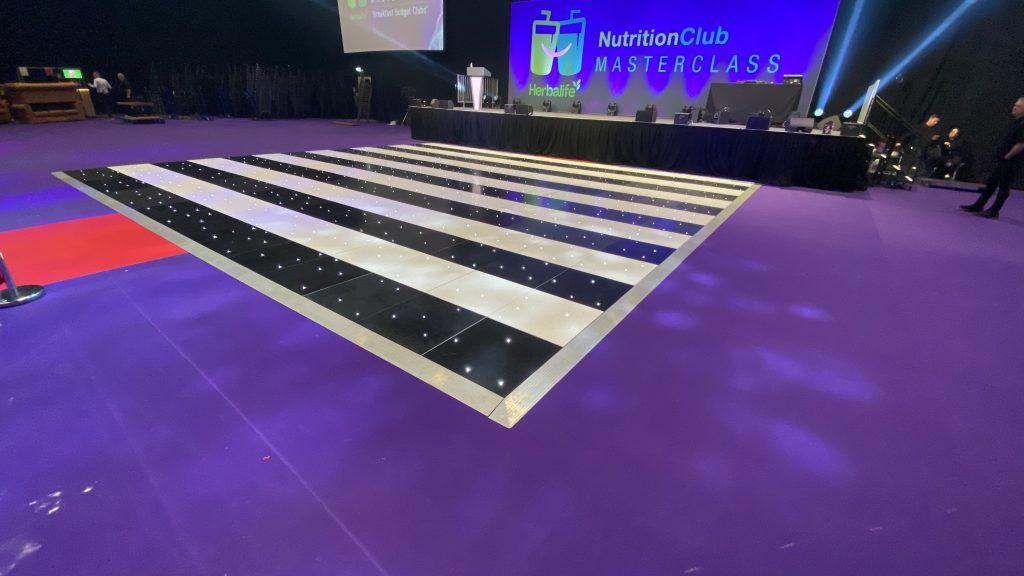 Stripped led black and white dance floor