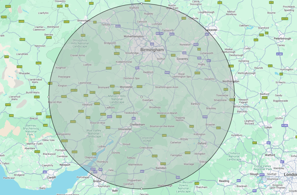 Max Coverage Area for our standard size and type of Dance Floor Hire