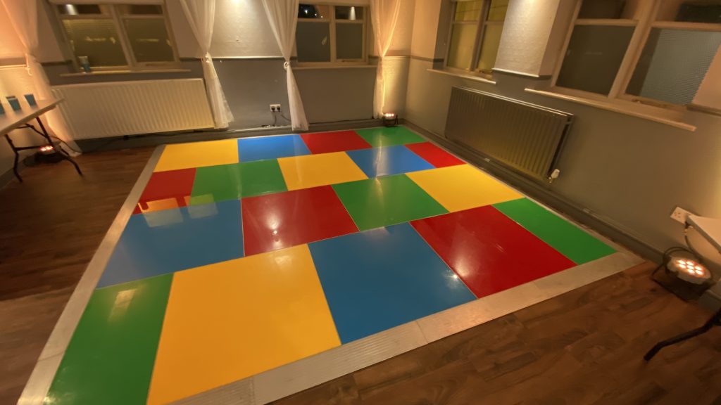 Plain & Coloured dance floor hire