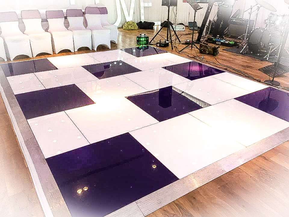 purple and white dance floor