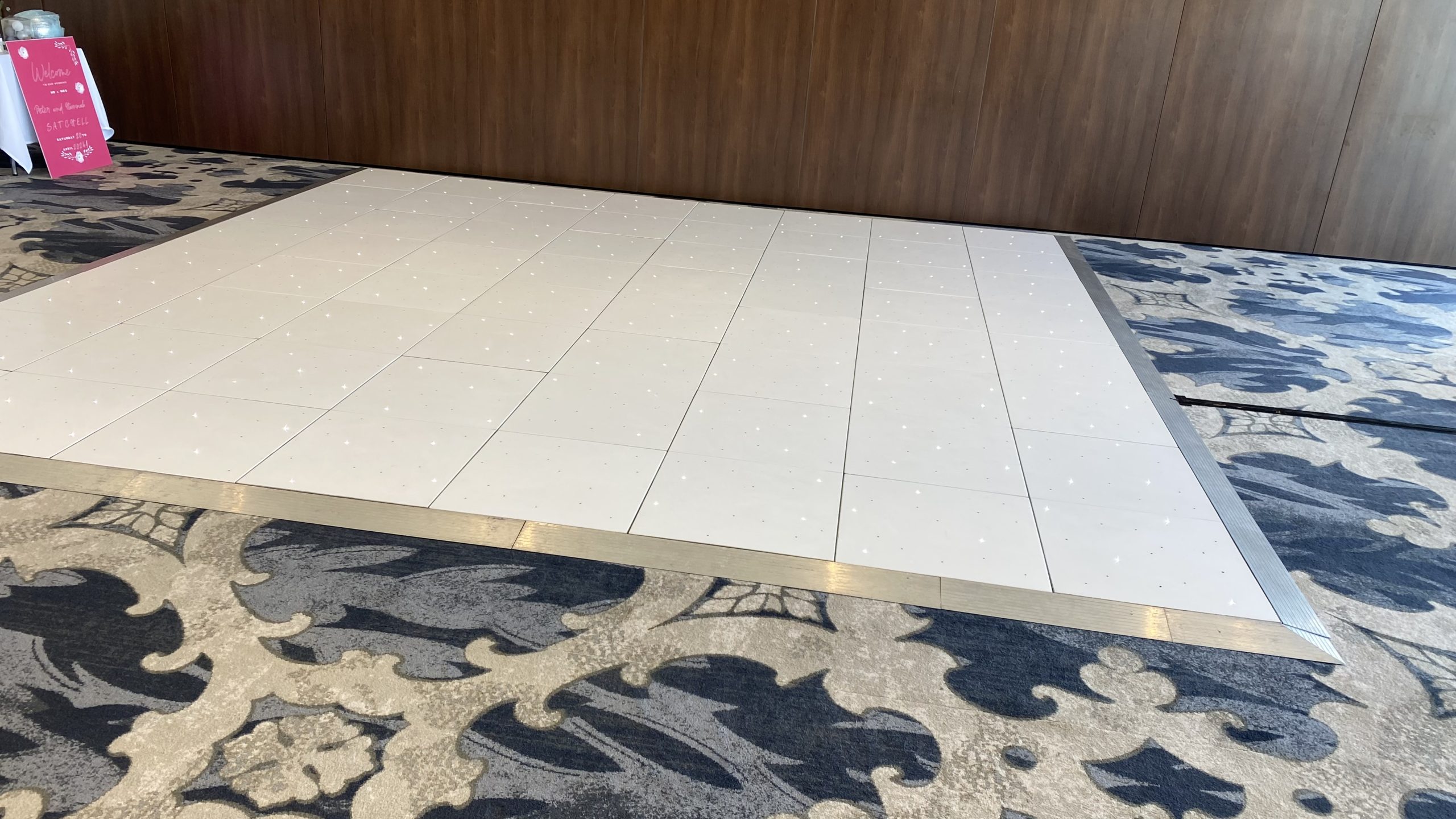 Pure white dance floor