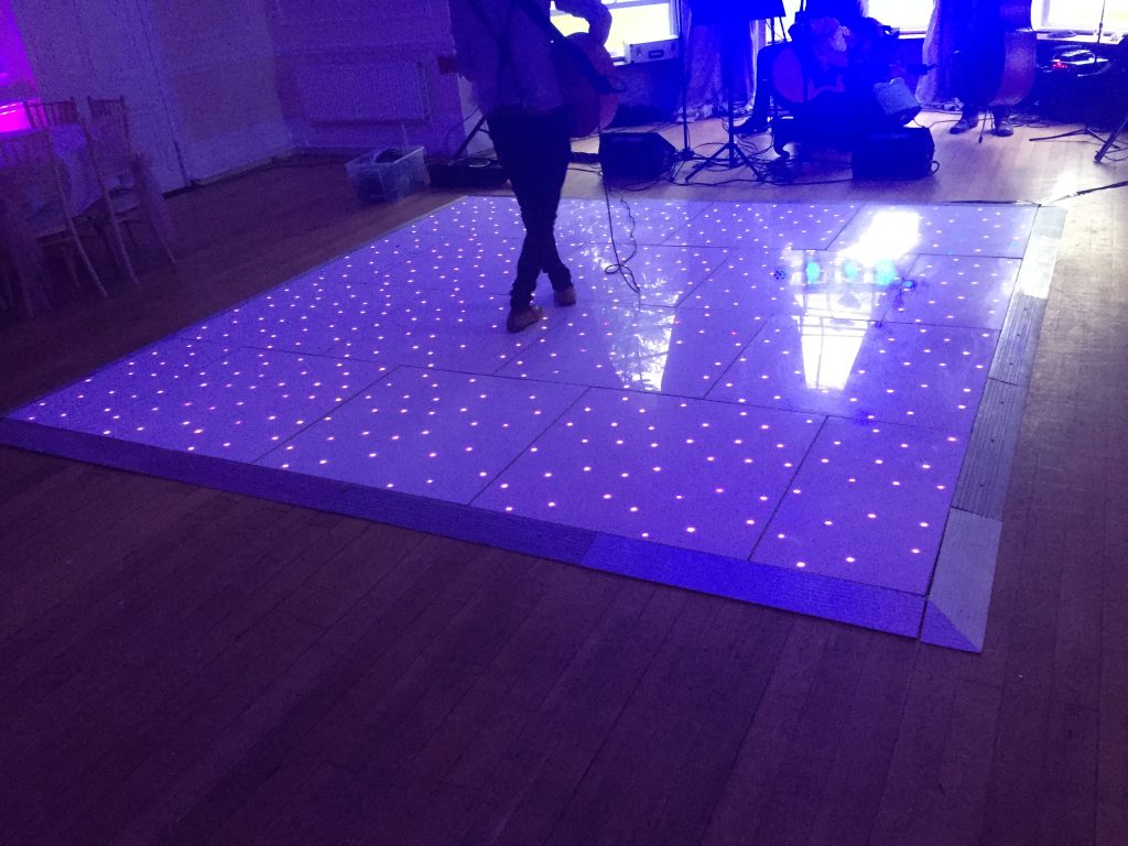 White led starlit dance floor