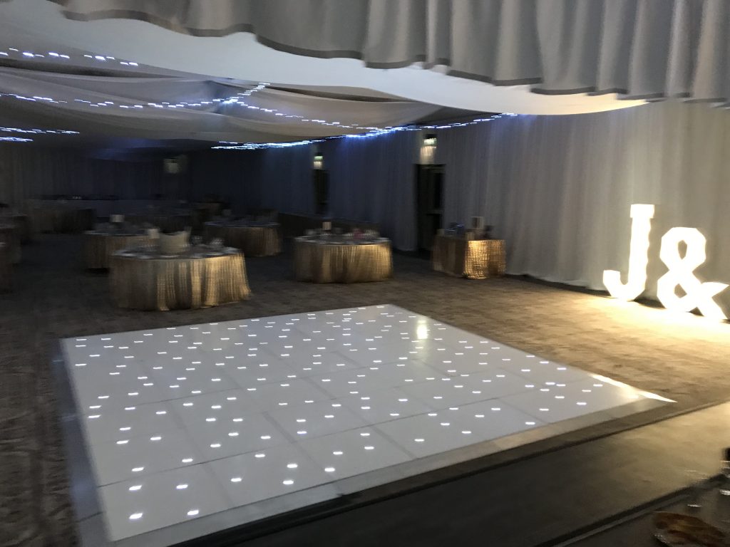 LED dance floor in white