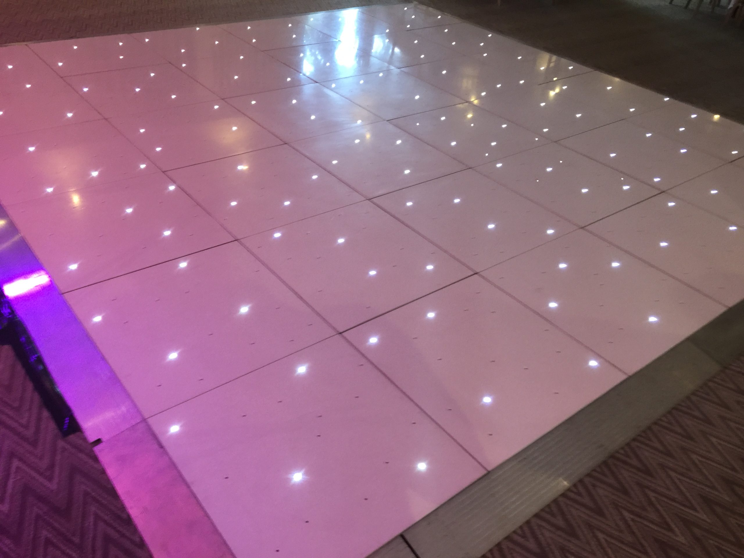 White led dance floor with white LEDs