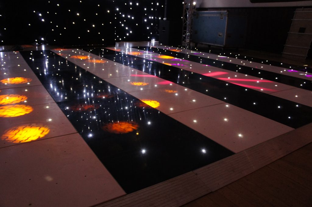 Black and white starlit dance floor