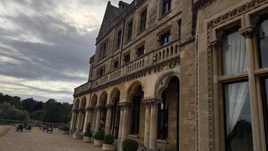 Outside of the back of walton hall hotel