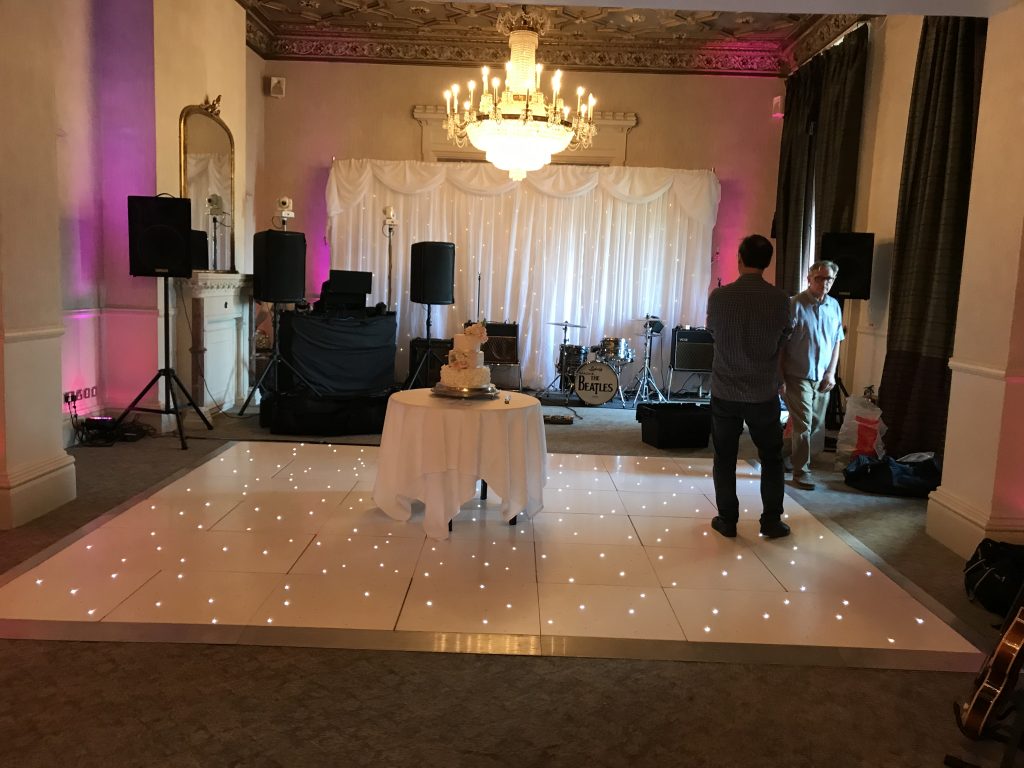 White Starlit dance floor in the Moncreif suite at Walton hall
