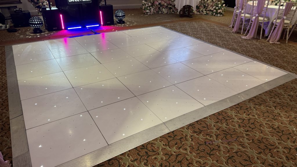 12' x 12' white led twinkle dance floor