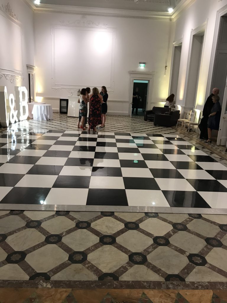 Black and white dance floor