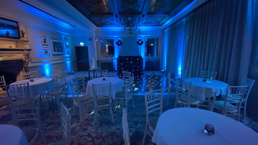 black starlit dance floor in the hathaway suite
