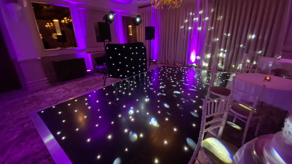 black starlit dance floor in the hathaway suite