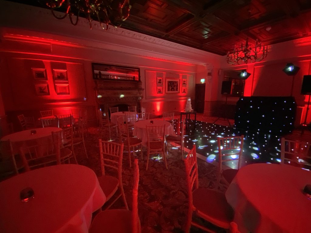 black starlit dance floor in the hathaway suite