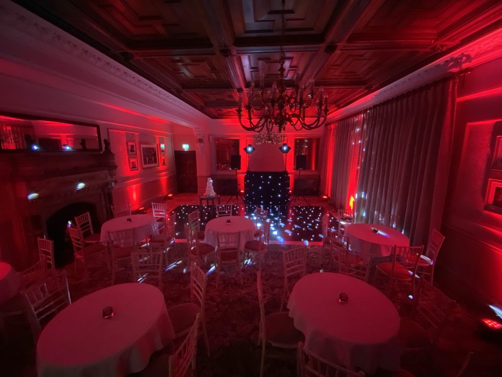 black starlit dance floor in the hathaway suite