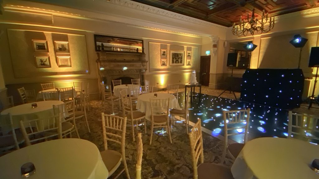black starlit dance floor in the hathaway suite