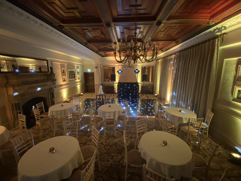 black starlit dance floor in the hathaway suite