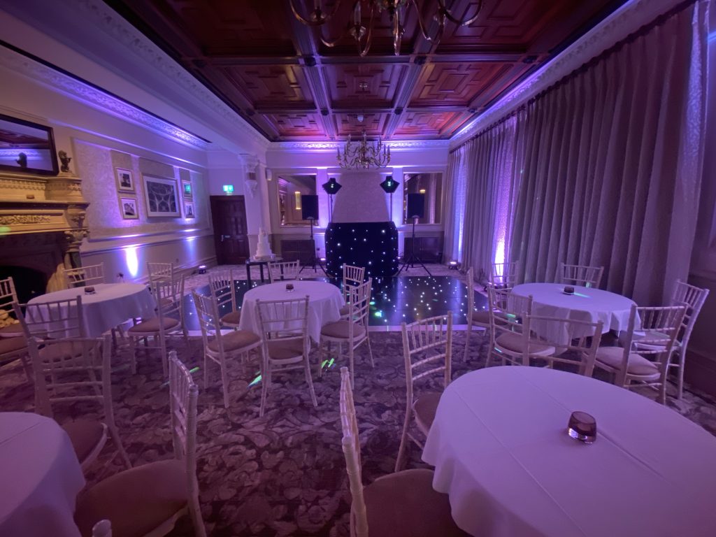 black starlit dance floor in the hathaway suite