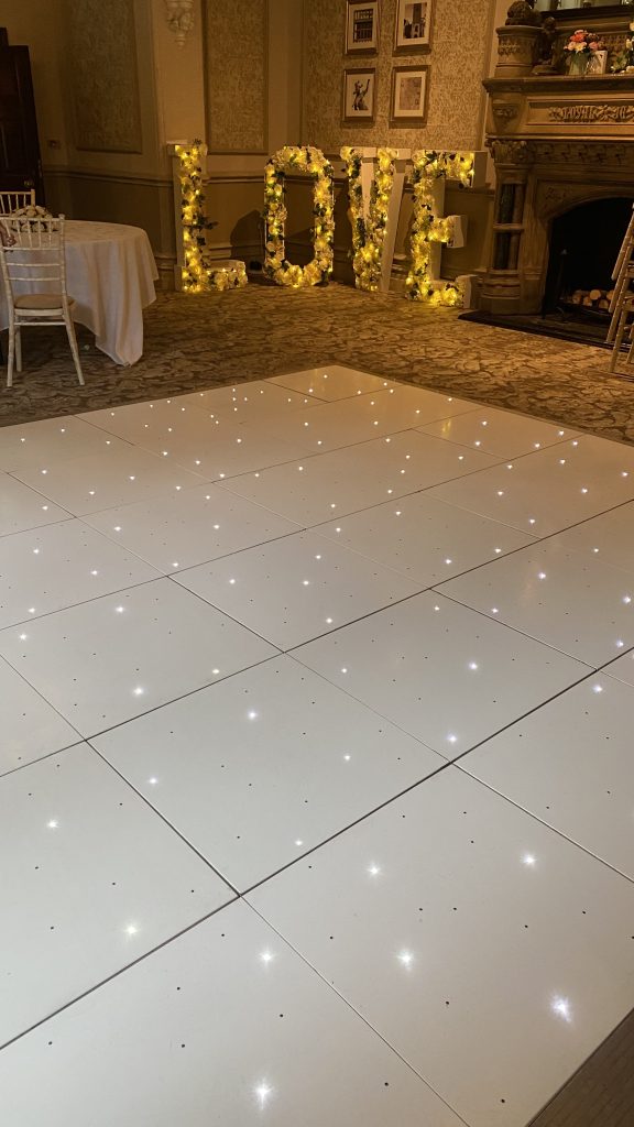 white starlit dance floor in the hathaway suite