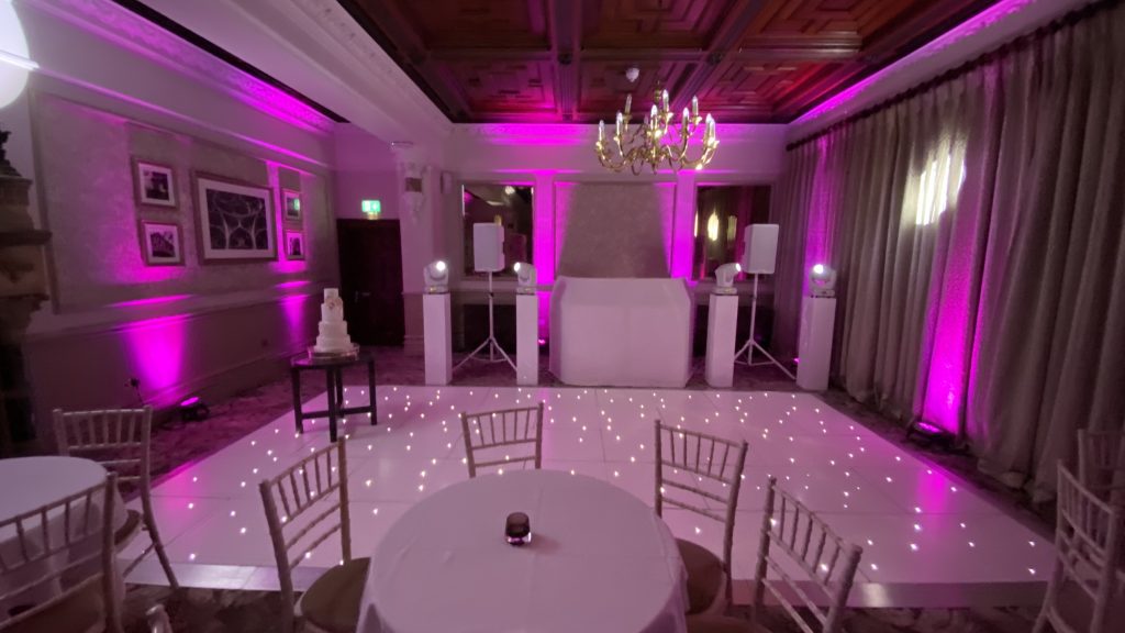 white starlit dance floor in the hathaway suite