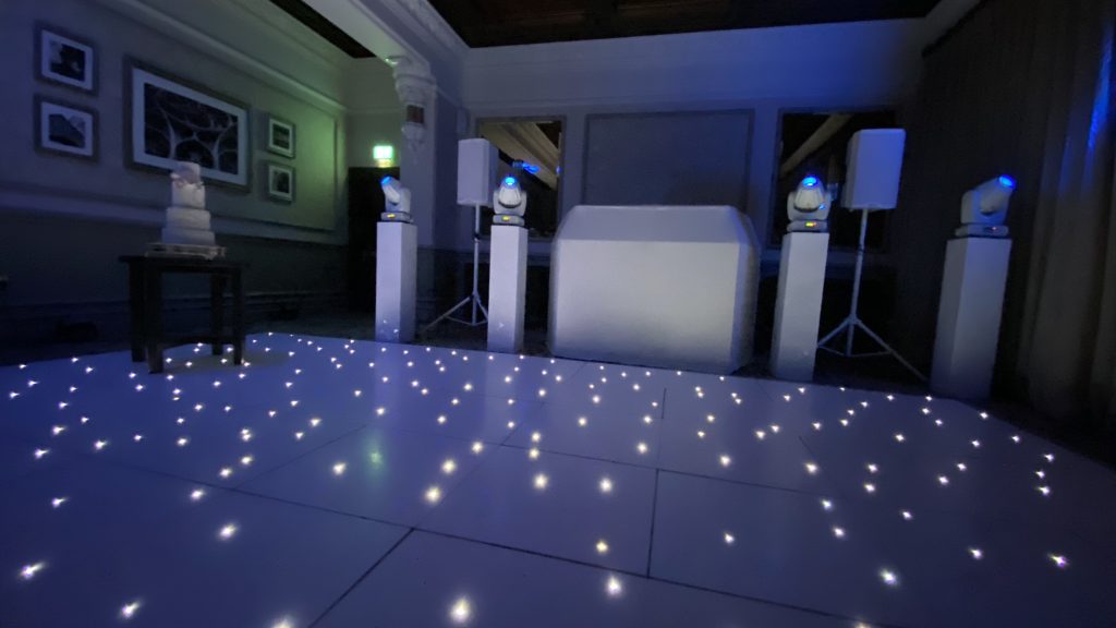 white starlit dance floor in the hathaway suite