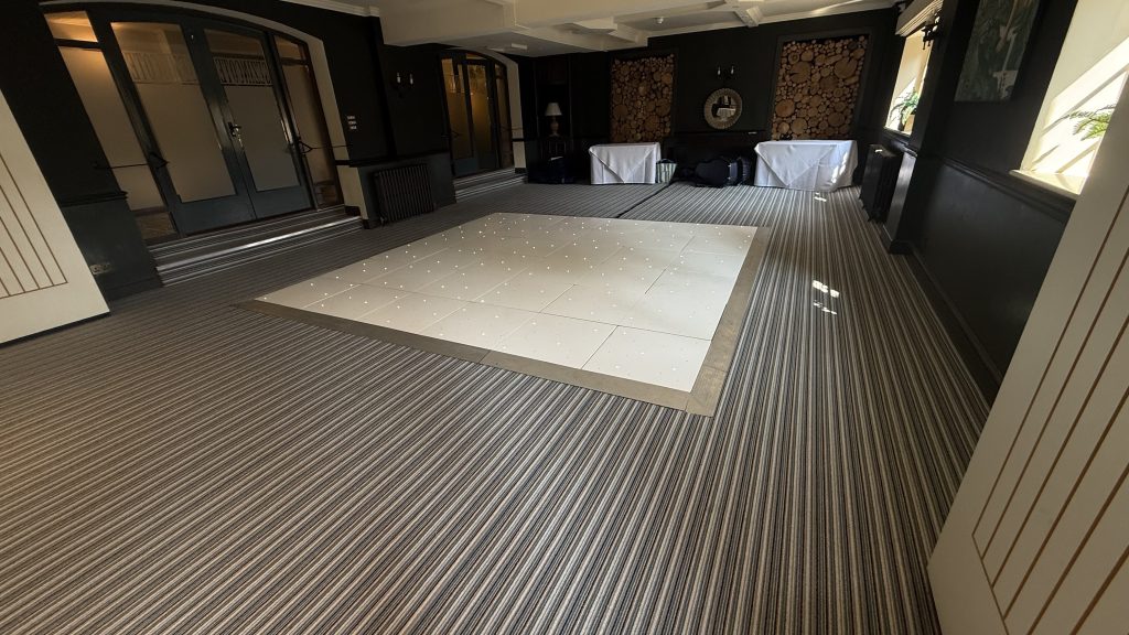 White starlit dance floor at Moreton in Marsh