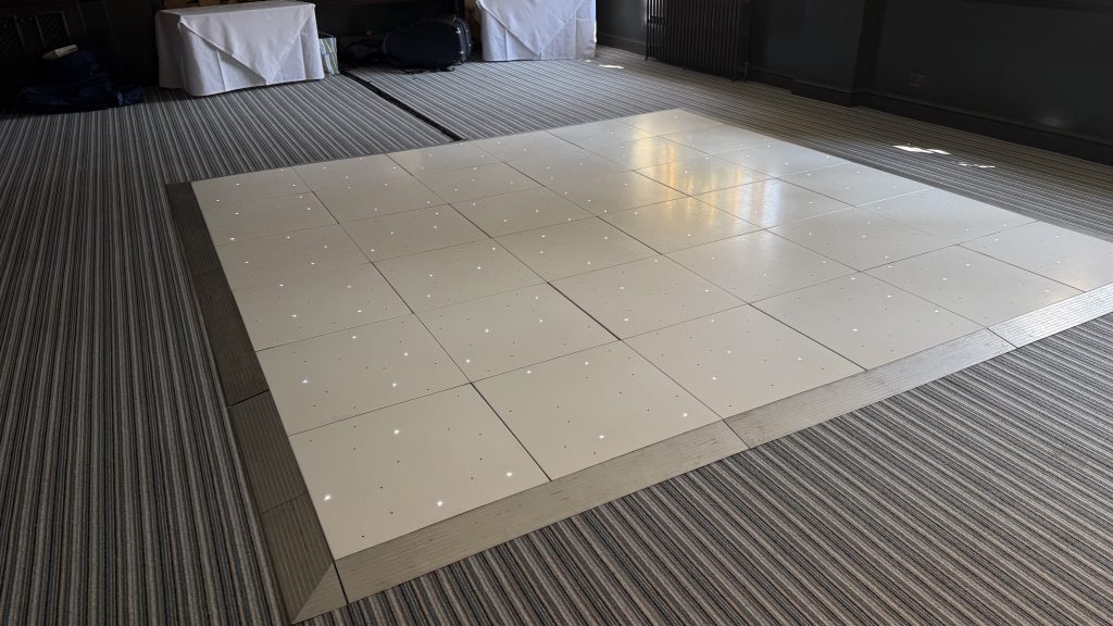 White starlit dance floor
