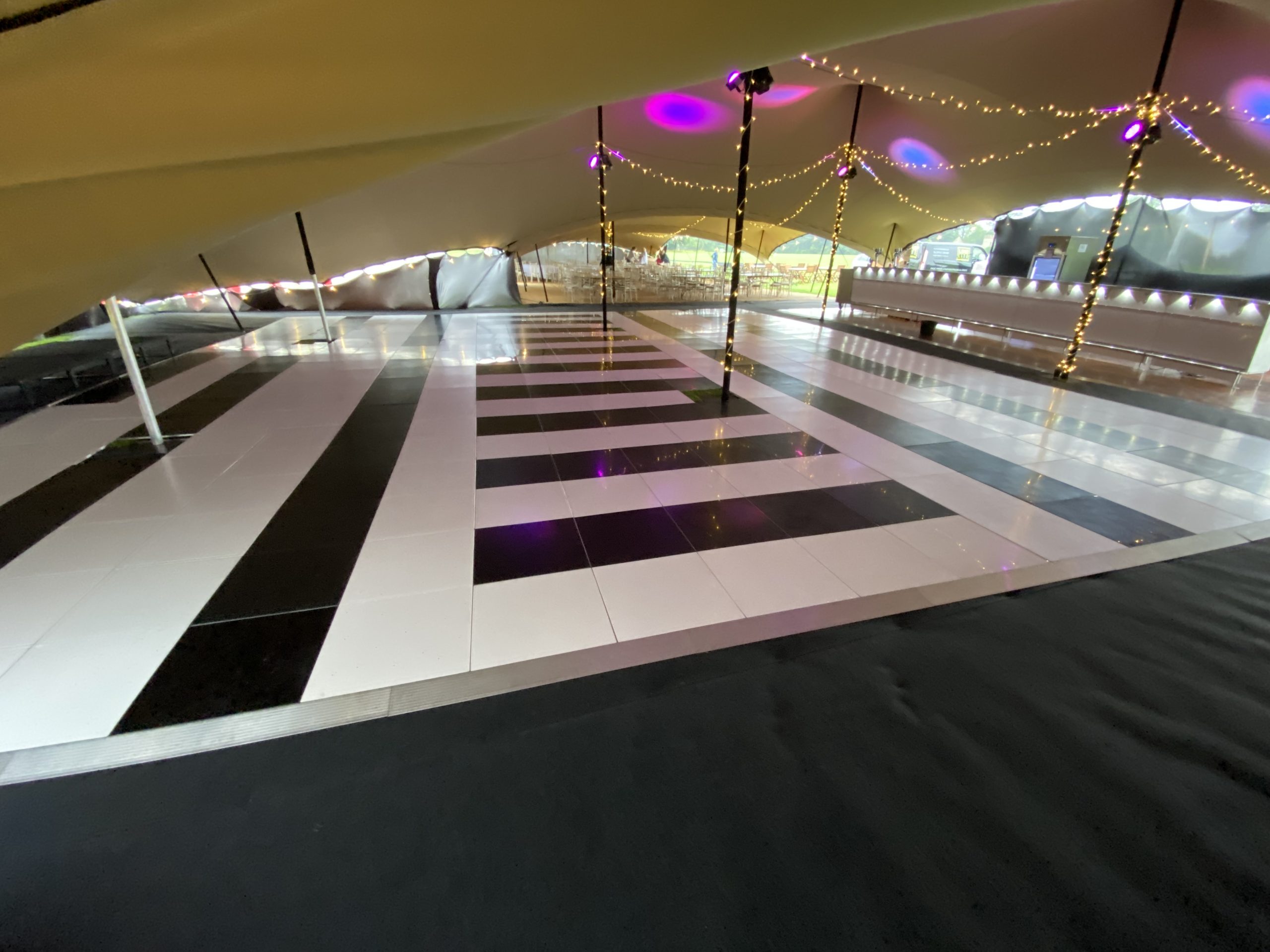 The 48ft × 38ft Dance Floor We Supplied at a Few Hours’ Notice