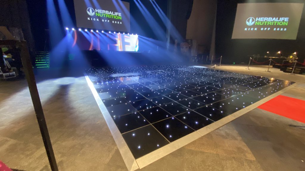 ICC birmingham very large black starlit dance floor