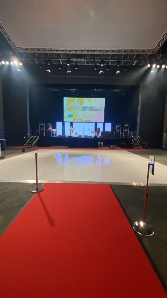 ICC birmingham very large white dance floor