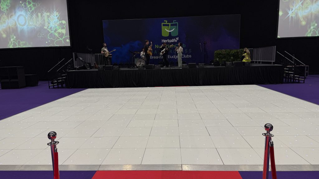 ICC birmingham very large white starlit dance floor