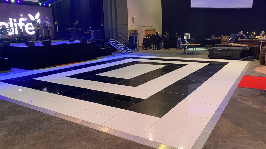 ICC Birmingham Dance floor black and white very large