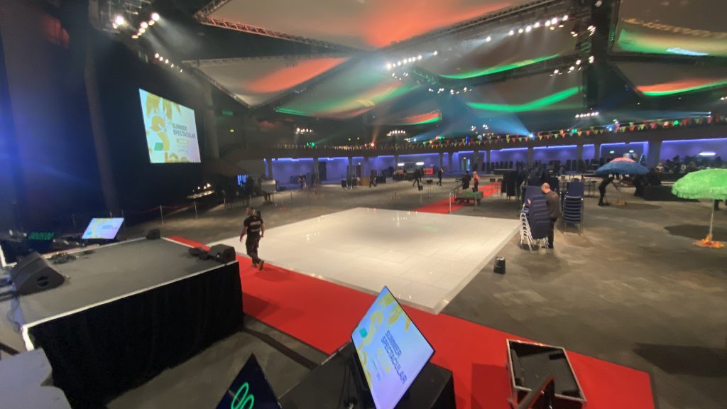 ICC birmingham very large white dance floor